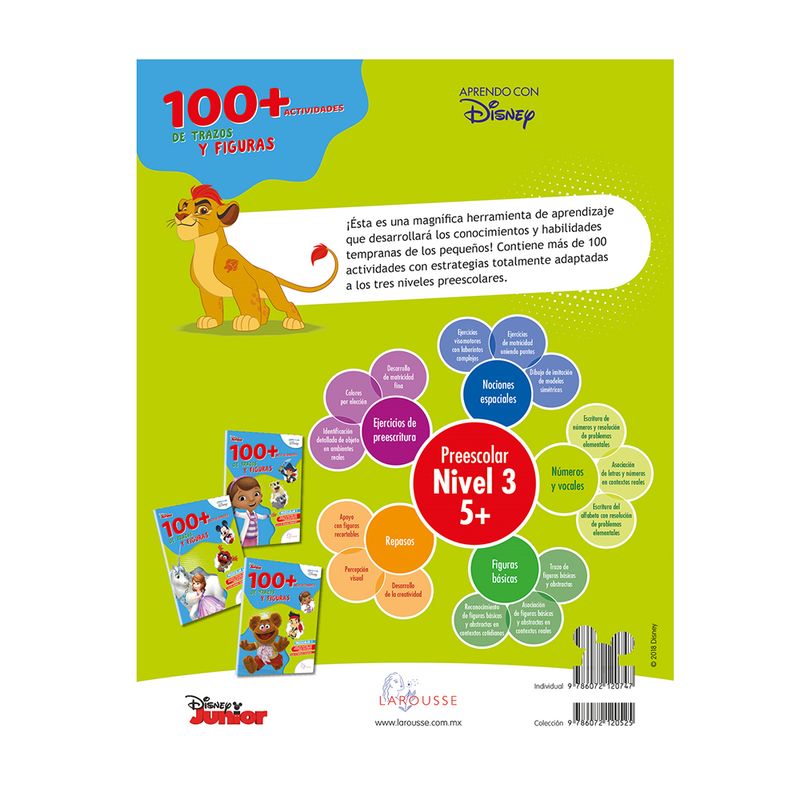 LIBRO TRAZOS Y FIGURAS DISNEY PREESCOLAR 3