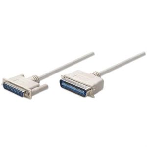 Cable Manhattan Para Impresora Db25-M Cen36-M 1.8M Color Blanco Mnccalab105