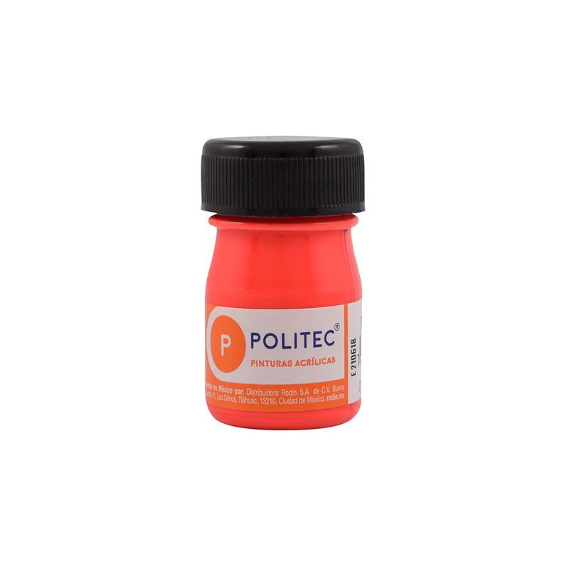 PINTURA ACRILICA FLUOR POLITEC 20ML ROJO