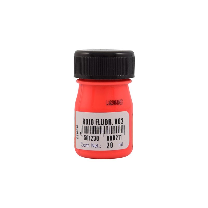 PINTURA ACRILICA FLUOR POLITEC 20ML ROJO