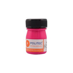 Pintura Acrilica Fluor Politec 20Ml Magenta 11865