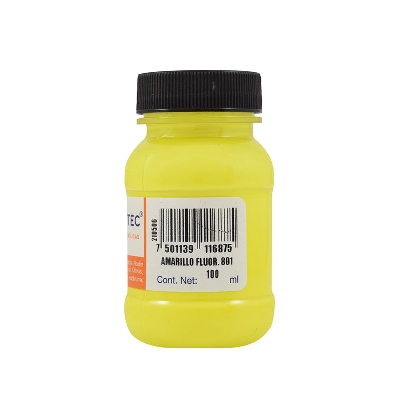 PINTURA ACRILICA FLUOR POLITEC 100ML AMARILLO
