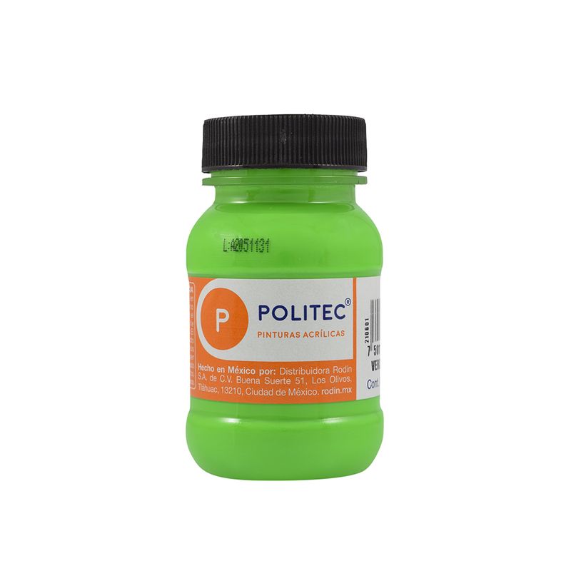 PINTURA ACRILICA FLUOR POLITEC 100ML VERDE