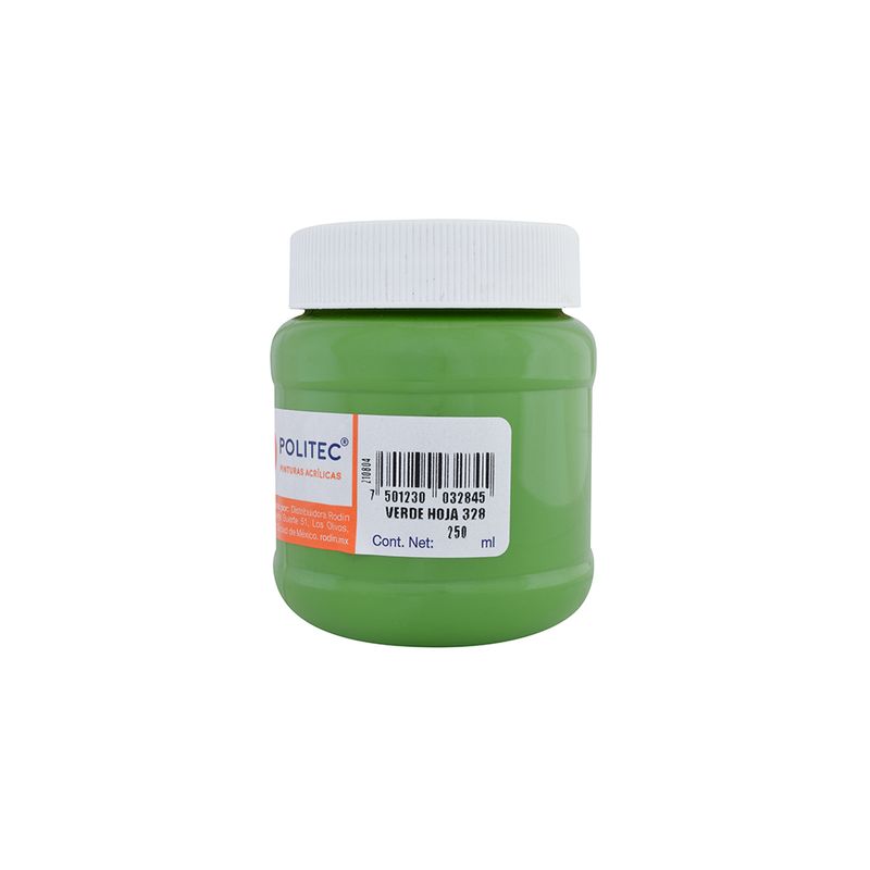 PINTURA ACRILICA POLITEC 250ML VERDE HOJA
