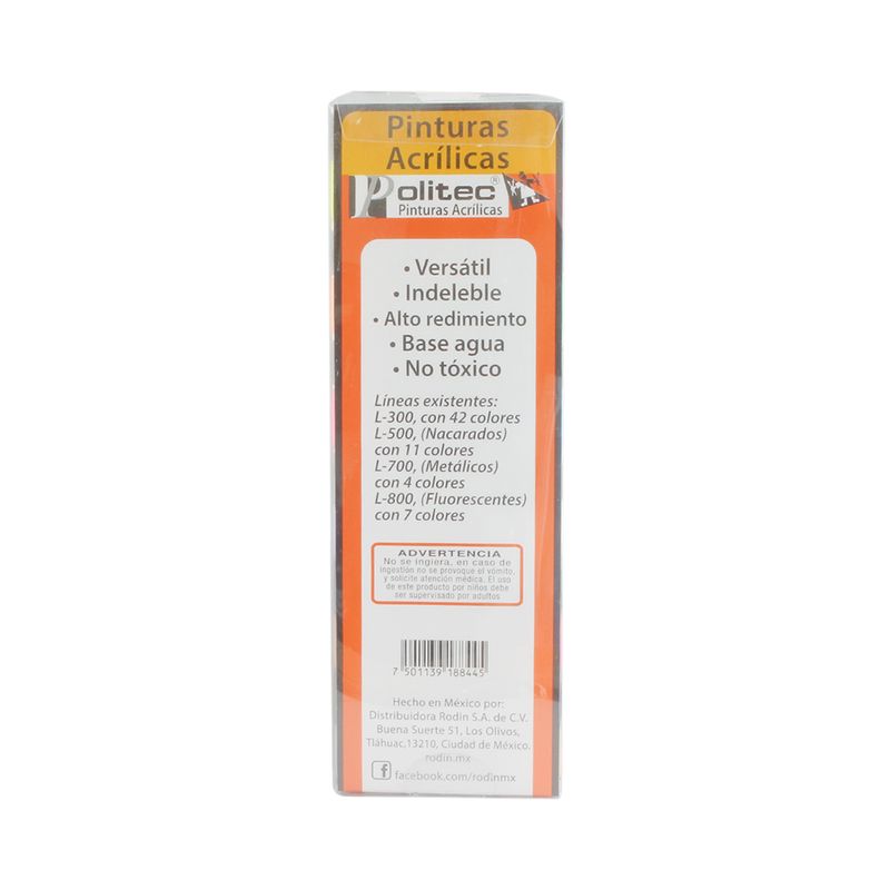 PINTURA ACRILICA POLITEC 10ML CON 12