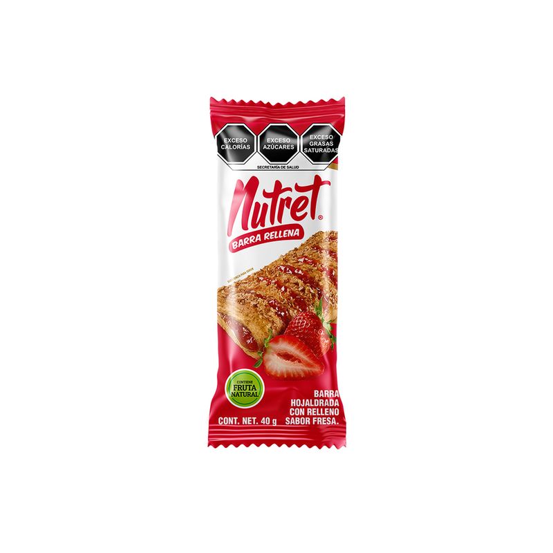 NUTRET BARRA RELLENA DE FRESA 200GRS