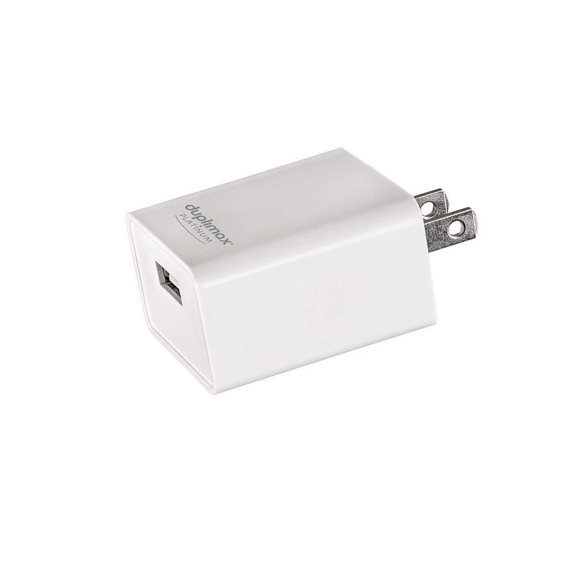 CARGADOR DE PARED 1 PUERTO USB, 21A BLANCO