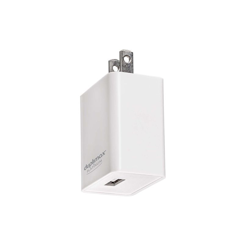 CARGADOR DE PARED 1 PUERTO USB, 21A BLANCO