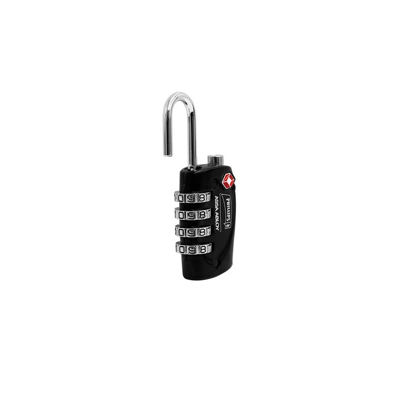 CANDADO PHILLIPS DE COMBINACION METALICO 4 DIGITOS NEGRO