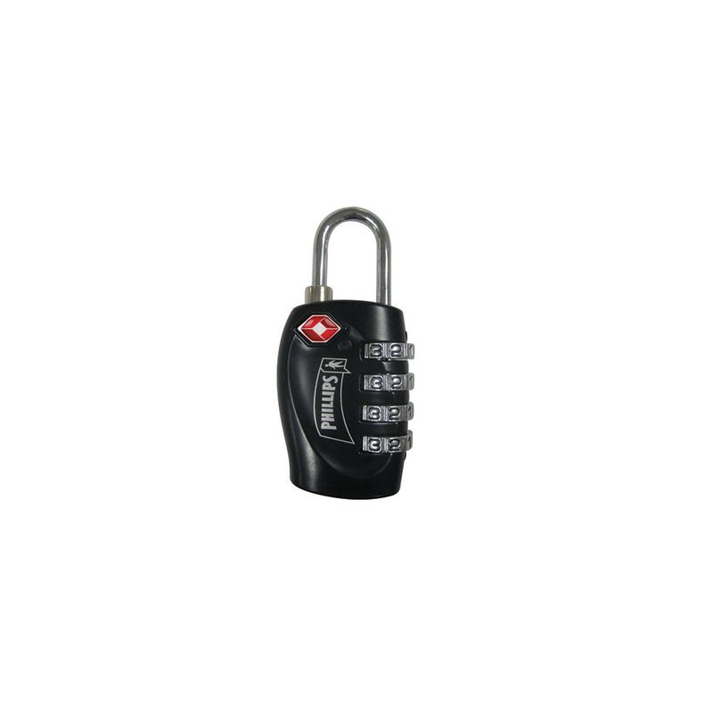 CANDADO PHILLIPS DE COMBINACION METALICO 4 DIGITOS NEGRO