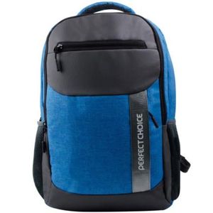 Mochila Perfect Choice Youth Para Laptop 15.6" Color Negro-Azul Mccmocab141
