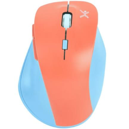 Mouse Perfect Choice Inalámbrico Thumb Ergonómico 1600dpi Color Azul-Coral