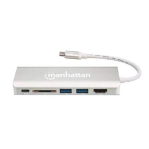 Dock Manhattan Replicador Puertos Usb Tipo-C 6 En 1 Hdmi/Rj45/Usb Mnccovac014