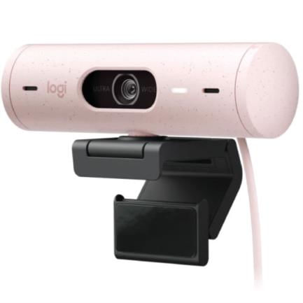 Camara-Web-Logitech-Brio-500-FHD-Resolucion-1080p-Correccion-Iluminacion-Encuadre-Automatico-Color-Rosa