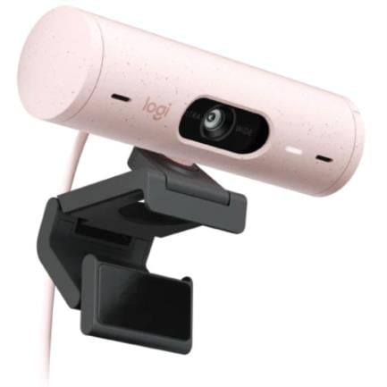 Camara-Web-Logitech-Brio-500-FHD-Resolucion-1080p-Correccion-Iluminacion-Encuadre-Automatico-Color-Rosa