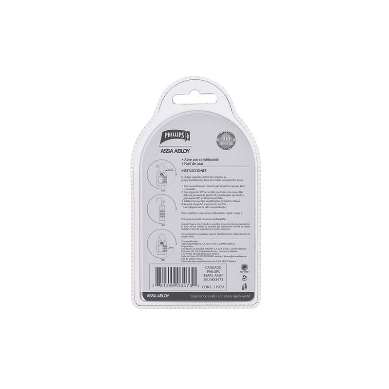 CANDADO-PHILLIPS-DE-COMBINACION-PLASTICO-3-DIGITOS-ROJO