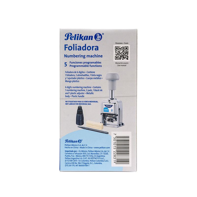 FOLIADOR METALICO 6 DIGITOS PELIKAN