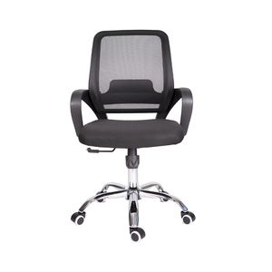 SILLA SECRETARIAL CON BRAZOS MALLA BARI NEGRO BARI