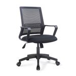 SILLON EJECUTIVO RESPALDO MEDIO MALLA NEGRO