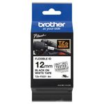 Cinta Laminada Brother TZEFX231 Flexible Texto Negro Fondo Blanco 12mm