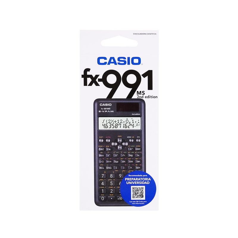 CALCULADORA CIENTIFICA CASIO FX991MS-2 10+2DIG 401 FUNC 2LINEAS