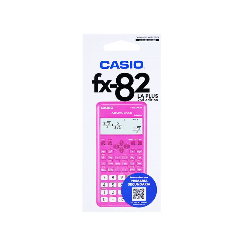CALCULADORA CIENTIFICA CASIO FX-82LAPLUS2 10+2DIG 252 FUNC ROSA
