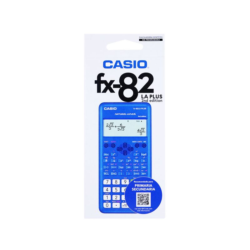 CALCULADORA CIENTIFICA CASIO FX-82LAPLUS2 10+2DIG 252 FUNC AZUL