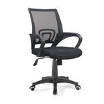 SILLA SECRETARIAL CON BRAZOS MALLA NEGRO