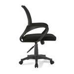 SILLA SECRETARIAL CON BRAZOS MALLA NEGRO