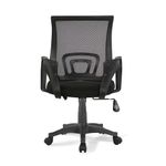 SILLA SECRETARIAL CON BRAZOS MALLA NEGRO