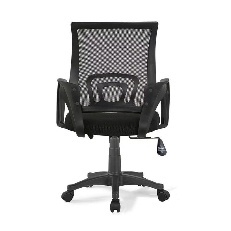 SILLA SECRETARIAL CON BRAZOS MALLA NEGRO
