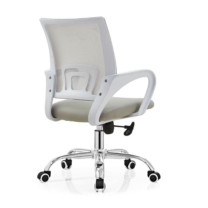 SILLA SECRETARIAL CON BRAZOS MALLA BLANCA