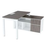 CONJUNTO EJECUTIVO ESCRITORIO S/CREDENZA  DER 150 MT CENIZO BLANCO