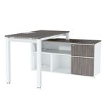 CONJUNTO EJECUTIVO ESCRITORIO S/CREDENZA  DER 150 MT CENIZO BLANCO