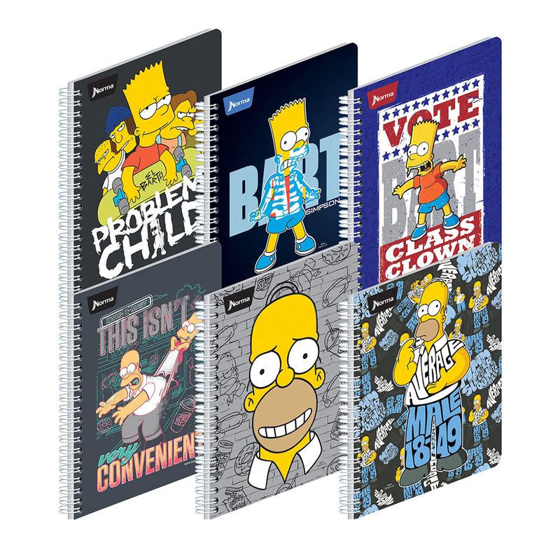 CUADERNO PROFESIONAL 100H RAYAS SIMPSONS