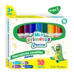 MARCADOR LAVABLE CORTO JUMBO C/10 MIS PRIMEROS NORMA