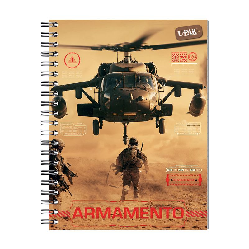 CUADERNO PROFESIONAL 100H RAYAS ARMAMENTO MILITAR PD
