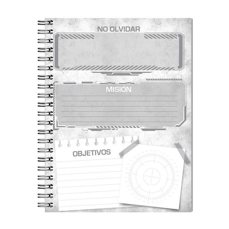 CUADERNO PROFESIONAL 100H RAYAS ARMAMENTO MILITAR PD