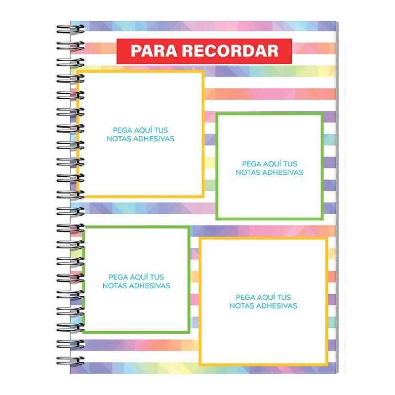 CUADERNO PROFESIONAL 200H RAYAS COLORES VIBRANTES PD