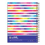 CUADERNO PROFESIONAL 200H RAYAS COLORES VIBRANTES PD