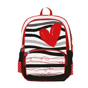 Mochila Primaria Corazones Black 8101025201