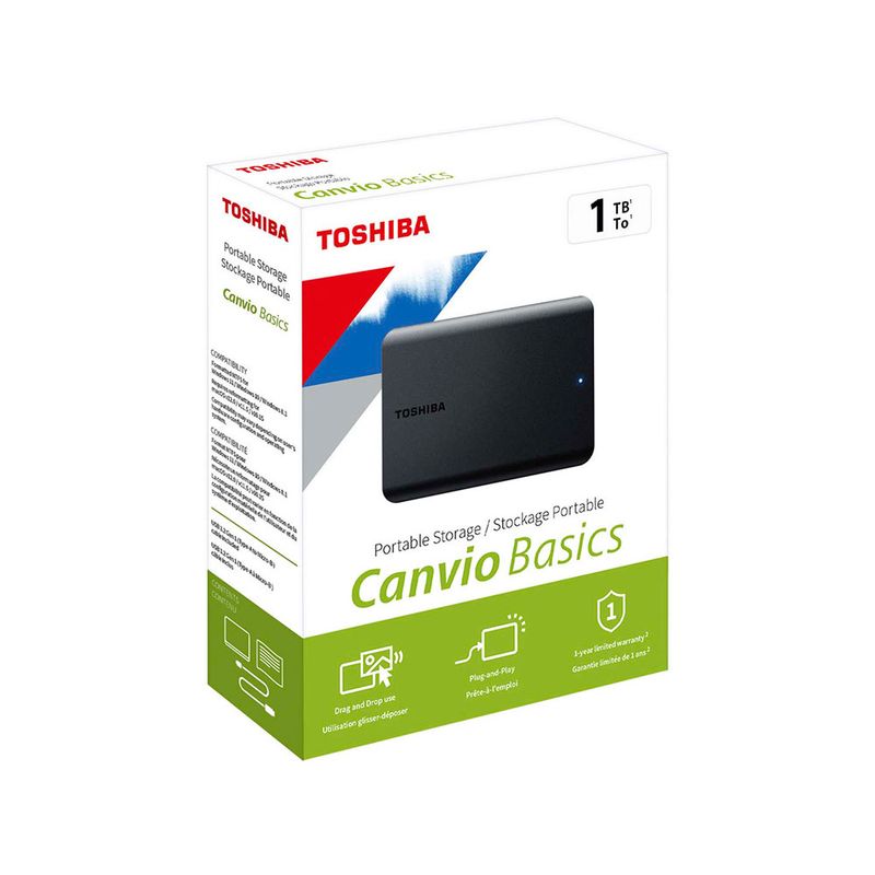 DISCO DURO EXTERNO CANVIO BASICS 25 1TB NEGRO, USB 30