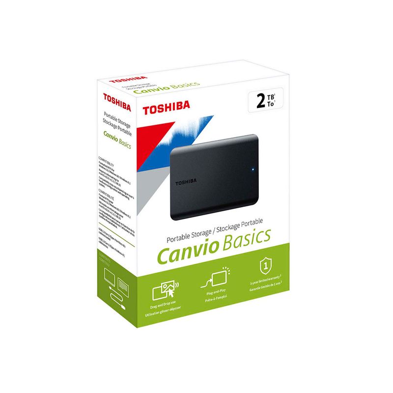DISCO DURO EXTERNO CANVIO BASICS 25 2TB NEGRO, USB 30