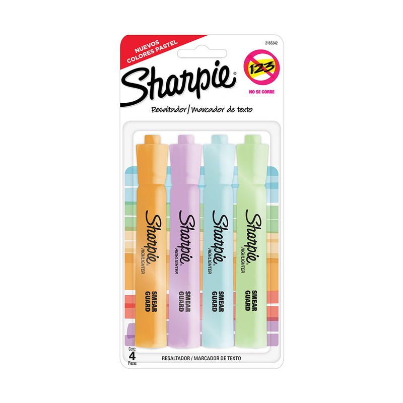 SHARPIE RESALTADOR TANKT 4CT