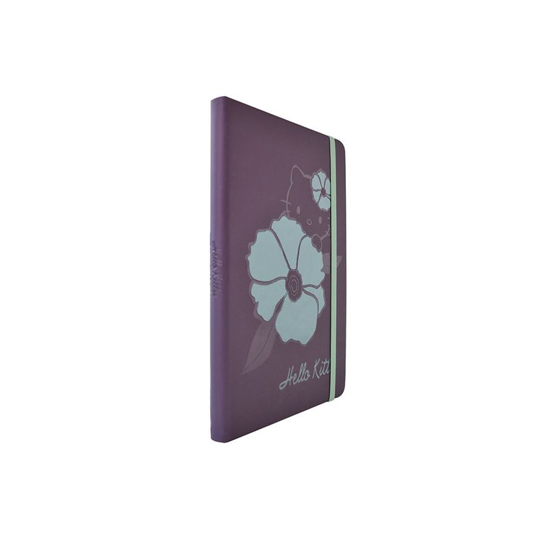 LIBRETA ESQUELA RAYAS HELLO KITTY MORADO/AQUA 96H