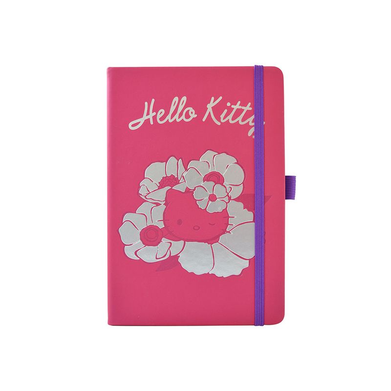 LIBRETA ESQUELA HELLO KITTY ROSA/PLATA 96H
