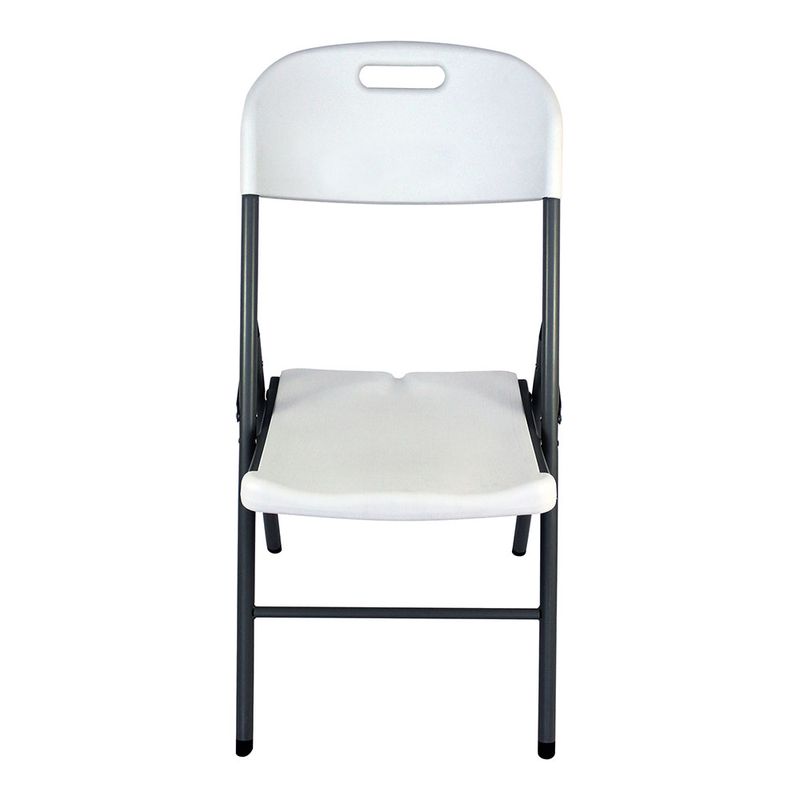 SILLA PLEGABLE TUBULAR-PLASTICO BLANCO