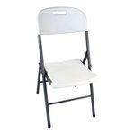 SILLA PLEGABLE TUBULAR-PLASTICO BLANCO