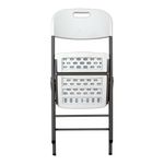 SILLA PLEGABLE TUBULAR-PLASTICO BLANCO