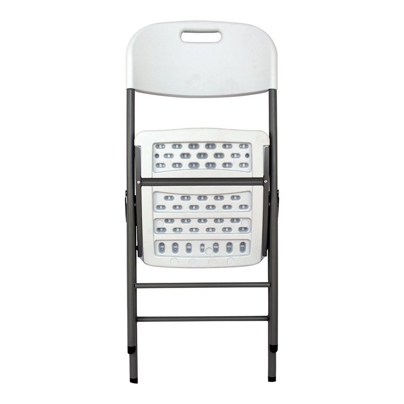 SILLA PLEGABLE TUBULAR-PLASTICO BLANCO